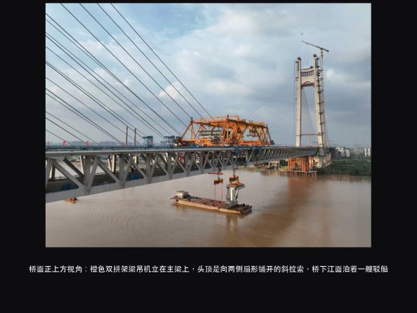 深江铁路洪奇沥公铁大桥合龙：同一座桥上的光分四套，桥面、塔顶、桥（图2）
