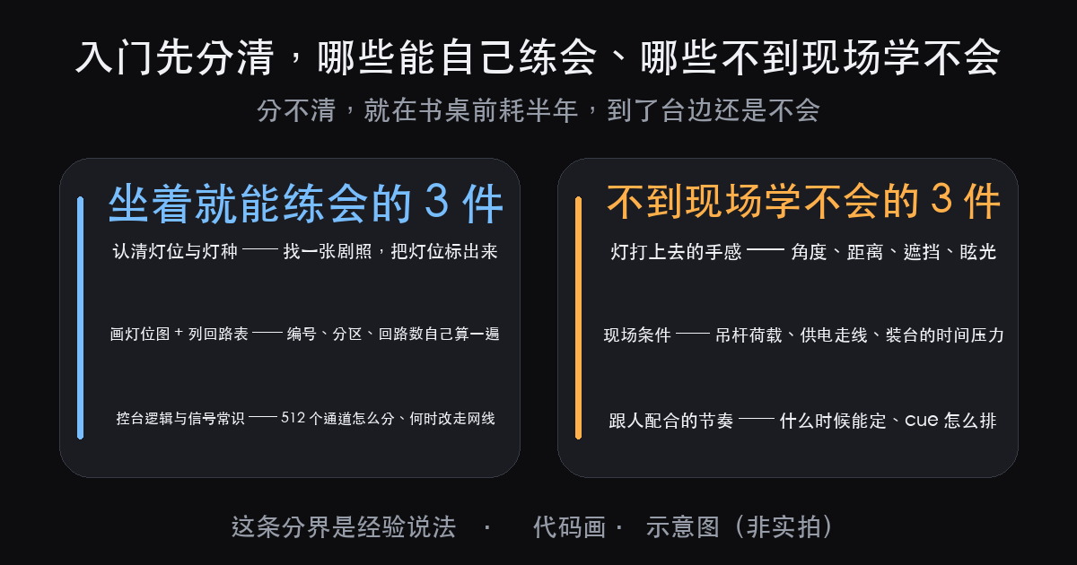 灯光设计入门:先分清哪些能自己练会、哪些不到现场学不会(图2)