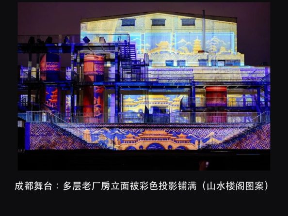 成都国际数字光影艺术节：工业遗存当画布，三类载体三种投法（图2）
