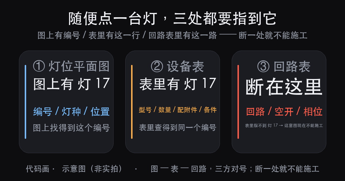 甲方审灯光图纸：先看能不能施工、能不能验收、能不能维护（图1）