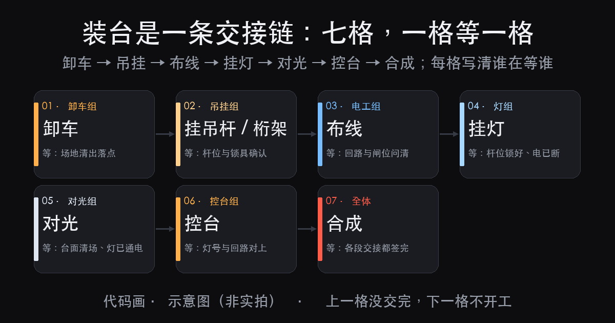 第一次跟装台:从卸车、挂杆到对光,一格等一格(图1)
